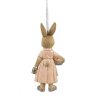 Clayre & Eef Décoration Pendentif Lapin style campagnard 6x3x12 cm Polyrésine