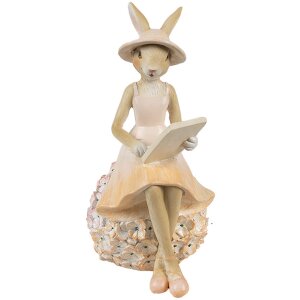 Clayre & Eef Décoration Lapin 10x9x17 cm Beige...