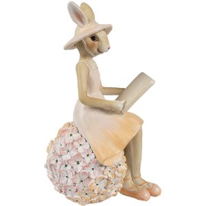 Clayre & Eef Décoration Lapin 10x9x17 cm Beige...