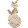 Clayre & Eef Décoration Lapin 10x9x17 cm Beige Rose Polyrésine