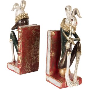 Clayre & Eef 6PR5495 Serre-livres Lapin blanc rouge...