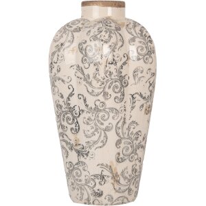 Clayre & Eef Vase Ø 21x35 cm Beige Gris...