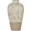 Clayre & Eef Vase Céramique Beige Vert Ø 24x38 cm style cottage