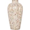 Clayre & Eef 6CE1937M Vase Céramique Beige Rose 21x34 cm style rustique