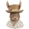 Clayre & Eef 6PR5131 Pot de fleurs Lapin style campagnard Polyrésine 15x15x21 cm