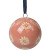 Clayre & Eef 6CE2104S Décoration Boule Ø6 cm Céramique Boule décorative Rose Beige