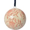 Clayre & Eef 6CE2105M Boule décorative en céramique Beige Rose Ø 8 cm Style vintage