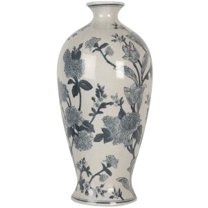 Clayre & Eef 6CE2079 Vase blanc-bleu Ø 21x44...