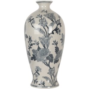 Clayre & Eef 6CE2079 Vase blanc-bleu Ø 21x44...