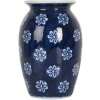 Clayre & Eef 6CE2085 Vase bleu-blanc Ø 10x15 cm