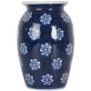 Clayre & Eef 6CE2085 Vase bleu-blanc Ø 10x15 cm