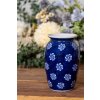 Clayre & Eef 6CE2085 Vase bleu-blanc Ø 10x15 cm