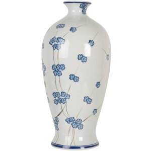 Clayre & Eef 6CE2086 Vase en céramique blanc...