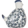 Clayre & Eef 6CE2092 Poulet Déco Figurine Vintage en céramique Blanc-Bleu 18x12x21 cm