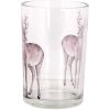 Clayre & Eef 6GL4965 Porte-bougie à chauffe-plat en verre motif cerf Ø12xH18cm Transparent