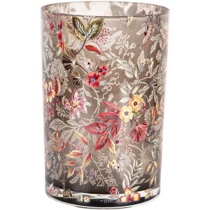 Clayre & Eef 6GL4977 Bougeoir en verre Gris Orange...