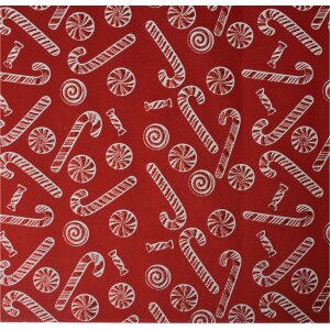 Clayre & Eef 66037 Chemin de table rouge blanc 28x275 cm Décoration de Noël