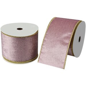 Clayre & Eef LI0128F Schleifenband Rosa-Gold 6,3 cm x...