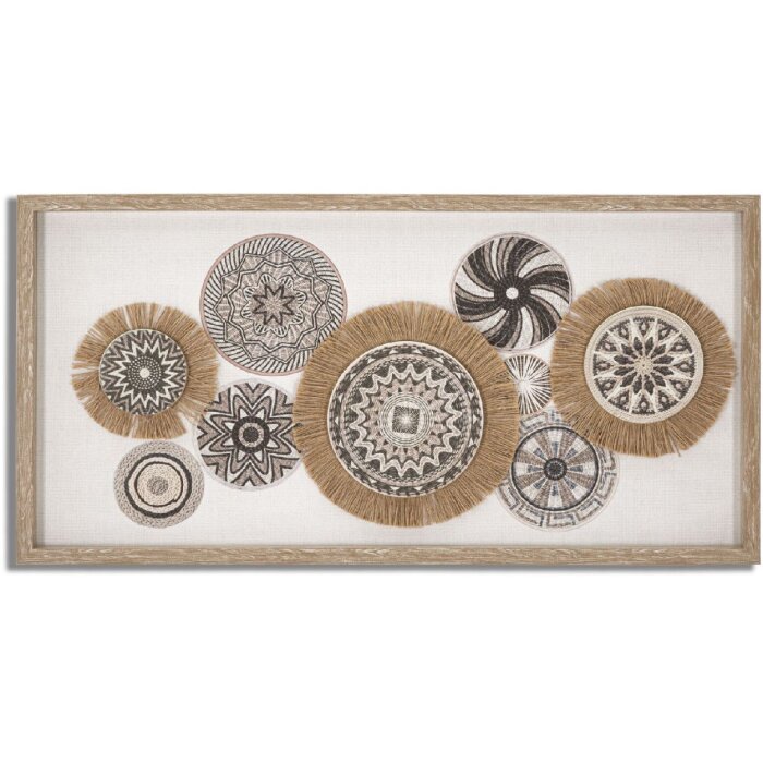 Mauro Ferretti peinture murale Marcy 70x2,8x35 cm crème marron