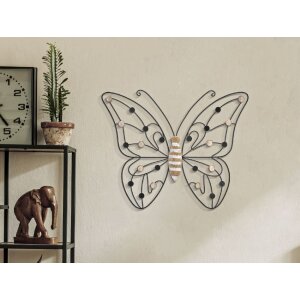 Mauro Ferretti panneau mural papillon 39,5x1,5x33,5 cm brun noir