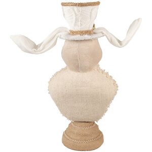 Clayre & Eef Lapin déco Textile Beige 24x17x50 cm Décoration de Pâques