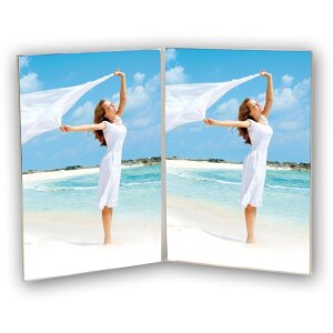 Cadre double acrylique pour 2 photos 13x18 cm