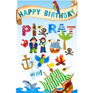 Artebene Carte Joyeux anniversaire-Pirates