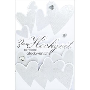 Artebene carte gaufrage-mariage-coeurs-paillettes-