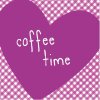 Serviettes 25x25 Coeur Coffee Time