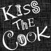 Serviettes en papier Kiss the Cook-noir