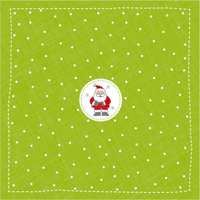 Serviettes en papier Santa-Mini-vert