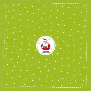 Serviettes en papier Santa-Mini-vert