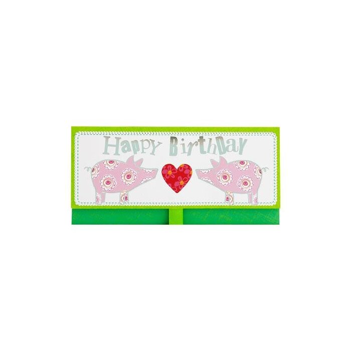 Artebene enveloppe dargent Birthday-cochons