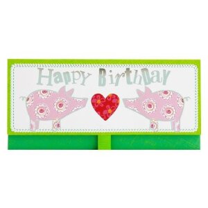 Artebene enveloppe dargent Birthday-cochons