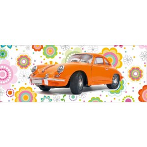 Artebene carte Porsche-fleurs-21x8 cm