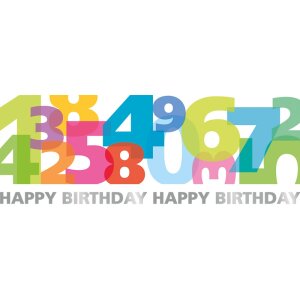 Artebene carte gaufrage-anniversaire-chiffres-21x8 cm