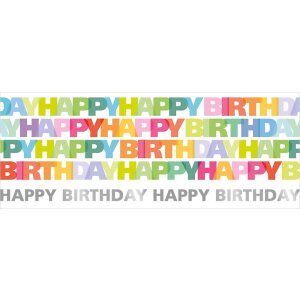 Artebene carte gaufrage-Birthday-multic.-21x8 cm