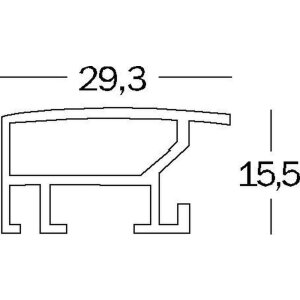 ALULINE 40x60 cm argent cadre alu