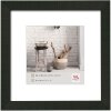 Walther Cadre photo en bois HOME 20x20 cm noir avec passe-partout 15x15 cm