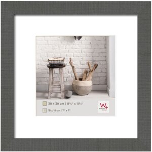 Walther Cadre en bois Home gris 20x20 cm avec...