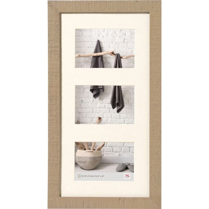 Walther Cadre de galerie HOME 3 photos 10x15 brun beige