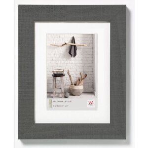 Cadre photo en bois HOME en gris 15x20 cm