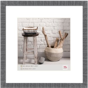 Walther Cadre photo en bois HOME 50x50 cm gris avec...