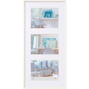 Walther Cadre de galerie New Lifestyle 3 photos 13x18 blanc