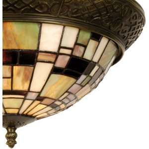 LumiLamp 5LL-5348 Lampe de plafond Tiffany Ø 38x19...