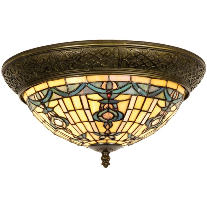 5LL-5351 Tiffany Lampe de plafond en verre 38 cm