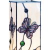 Lampe de table petit verre avec papillons 12,5x35 cm