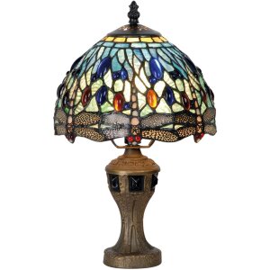 Lampadaire Tiffany Libellule coloré Ø 21x33 cm