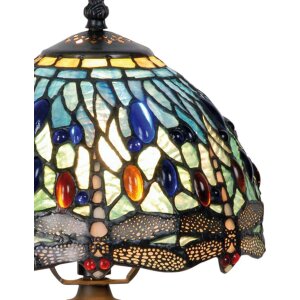 Lampadaire Tiffany Libellule coloré Ø 21x33 cm