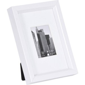 Cadre plastique METALLICA 10x15 cm - blanc